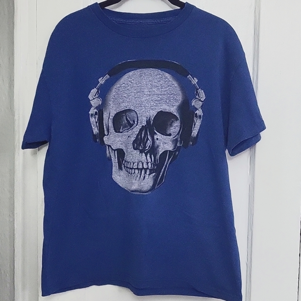 Men's Blue Skull Tee